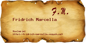 Fridrich Marcella névjegykártya